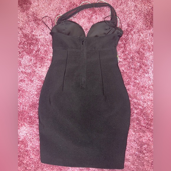 Fashion Nova Black Dress with Silver Detailing - Picture 4 of 5